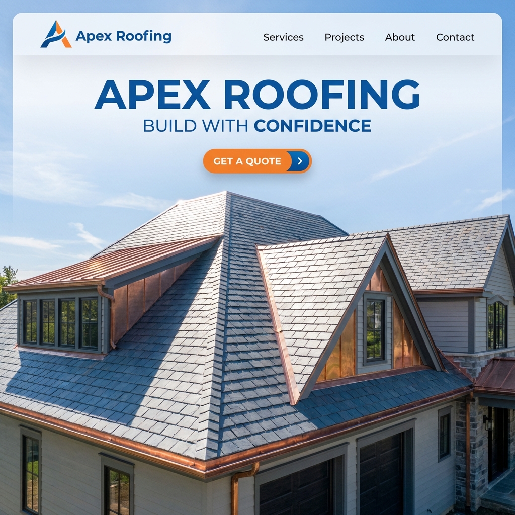 Apex Roofing Website Design